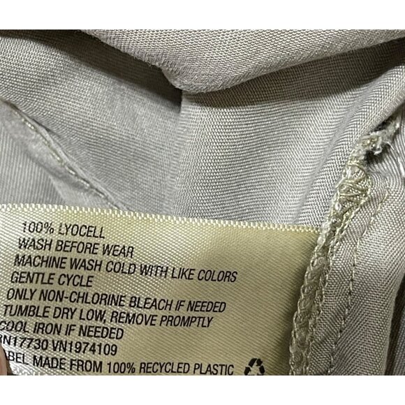 Knox Rose Button Front Shirt Army Green Size XS Extra Small Lyocell - Picture 5 of 5